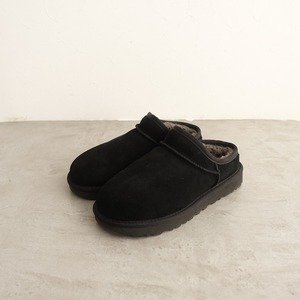 //アグ UGG *W CLASSIC SLIPPER クラシックスウェードスリッパ 38/23.5*黒ブラック皮革厚底靴シューズ(sh5-2401-45)【62A42】