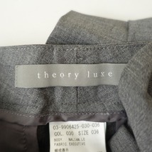 //セオリー theory luxe *センタープレステーパードパンツ*36薄手グレートラウザーズ毛混ボトムス(1-2401-135)【62A42】_画像7