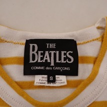 //コムデギャルソン COMME des GARCONS*THE BEATLESアップルパッチボーダーTシャツ*S長袖マスタード/ホワイト(2-2401-236)【72A42】_画像8