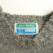 //ジョンモロイ John Molloy*ウールニットプルオーバーチュニック*グレー杢ラグランスリーブ半袖クルーネック(2-2401-308)【92A42】_画像8