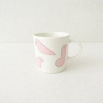 //【北欧】美品/イッタラ×ミナペルホネン iittala×mina perhonen *birdspink mug マグカップ*バードピンク(wa84-2308-78)【03A42a】_画像1