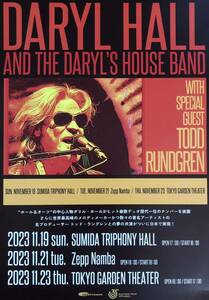 DARYL HALL and The Daryl’s House Band with Sprcial Guest TODD RUNDGREN (ダリル・ホール) 来日公演 2023年 チラシ 非売品