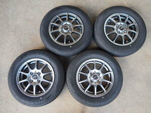 N71　送料無料　エーテック　4Jx13 +42 PCD100 4穴　145/80R13　4本9分山　アルミホイール　13X4.00B　JWL-T　タント　ムーブ　ワゴンR