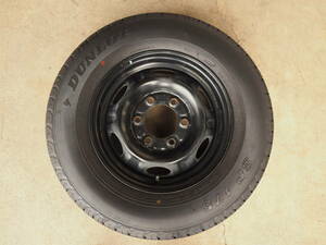 N93　送料無料　キャラバン純正　5.5Jx15 +45 PCD139.7 6穴　195/80R15 107/105N LT　1本9分山　日産純正　鉄ホイール　E26　NV350