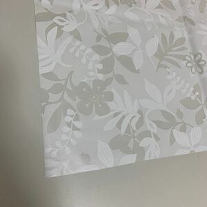  water-repellent tablecloth ( vinyl Cross white width length 46.57cm×101cmbotanikaru pattern 
