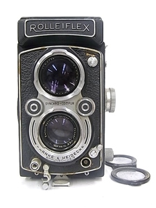 e10969　ROLLEIFLEX Heidosmat 1:2.8/75 FRANKE HEIDECKE　二眼レフカメラ　シャッターOK　難あり