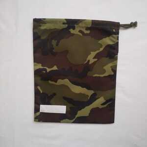  indoor shoes sack *[ green camouflage ] nylon made pouch type 30.5×23.5.* free shipping 