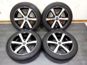 エセックス　essex　タイプEC　7.5J　+38　139.7　ヨコハマ　パラダPA03　バンタイヤ　225/50R18　ハイエース　ガリキズなし　バリ溝　4本