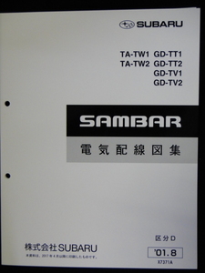  Sambar electric wiring TT.TV.TW 2001 SUBARU SAMBAR