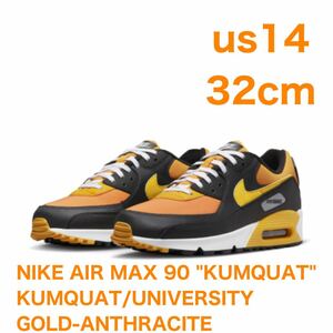 NIKE AIR MAX 90 KUMQUAT UNIVERSITY GOLD-ANTHRACITE Nike air max 90 cam k at Uni bar City Gold us14 32cm