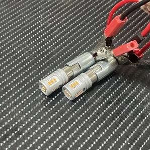 LED ba9s g14 3000k 12V 24V バックランプ ナンバー灯 スモール ルームランプ 爆光 トラック可能 非極性バルブ オレンジ アンバーの画像3