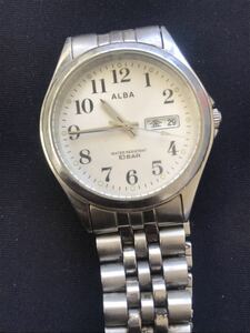 SEIKO ALBA セイコー アルバ 7N33-K002 腕時計 クォーツ デイデイト　不動品