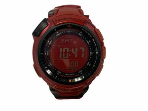 CASIO カシオ PRO TREK PRG-110CJ 腕時計 時計 レッド TOUGH SOLAR デジタル 現状品