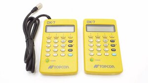 【u0679】TOPCON トプコン DK-7 トータルステーション用 データエントリーキーボード 2台セット/1台コードなし/動作未確認/栃木発着払い