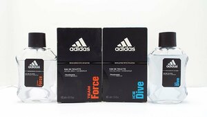 【u1082】使用済み adidas アディダス オードトワレ 2本セット！ICE Dive /TEAM Force 残量多め 格安スタート 栃木発着払い