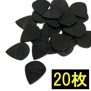  guitar pick Jazz 3 type 20 sheets black Teardrop JazzⅢ III