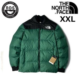 1円～!売切!【正規新品】THE NORTH FACE NRDC JACKET ダウンジャケット US限定 RDS 撥水 軽量 ノルディック ロゴ刺繍(XXL)緑 黒 190122-130