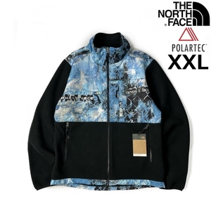 1円～!売切!【正規新品】THE NORTH FACE◆PRINTED DENALI JACKET フリース デナリ フルジップ US ロゴ刺繍 POLARTEC(XXL)青 総柄 181024-95