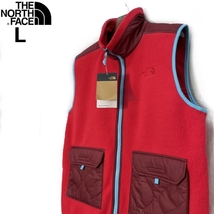 1円～!売切!【正規新品】THE NORTH FACE◆ROYAL ARCH VEST フリース ベスト キルティング US限定 肉厚 アウトドア(L)赤 181024-60_画像2