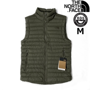 1円～!売切!【正規新品】THE NORTH FACE◆STRETCH DOWN VEST ダウンベスト US限定 RDS 軽量 パッカブル キャンプ(M)緑 カーキ 190122-90