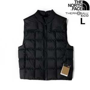 1円～!売切!【正規新品】THE NORTH FACE◆LHOTSE REVERSIBLE VEST 中綿 ベスト US限定 キルティング リバーシブル ダウン(L)黒 190122-100