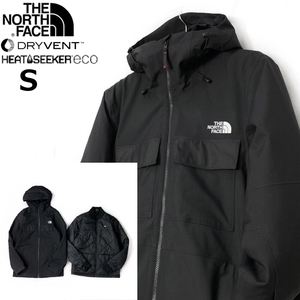 1円～!売切!【正規新品】THE NORTH FACE◆FOURBARREL TRICLIMATE マウンテンパーカー×中綿ジャケット US限定 3way 撥水(S)黒 190122-193