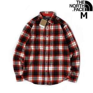 1円～!売切!【正規新品】THE NORTH FACE◆ARROYO FLANNEL SHIRT 長袖 ネルシャツ US限定 胸ポケ カジュアル(M)赤② チェック柄 180914-43 