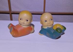  pencil sharpener 2 piece set / baby Bay Be ornament fancy Showa Retro that time thing nco1