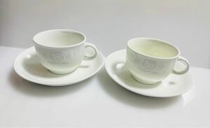 平成レトロ　ハローキティ　カップ　ソーサー　2000年　コーヒー　ティーカップ　 ペア