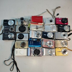 デジタルカメラ デジカメ 23個まとめ売り ジャンク品 Canon FUJIFILM OLYMPUS SONY PANASONIC CASIO Nikon