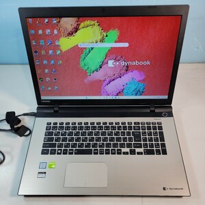 東芝 Dynabook AZ67/TG Win11/i7第6/SSD512GB/メモリDDR4-8GB/GeForce930M/17.3型 中古品 管理番号2401156