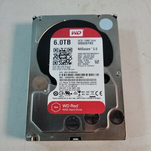 WD WD60EFRX 6.0TB 3.5インチHDD 中古作動品 管理番号2401224