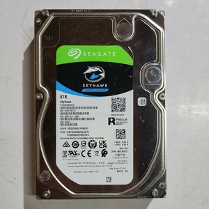 SEAGATE SKYHAWK ST8000VX004 8TB SATA 3.5インチHDD 未使用品に近い 管理番号 2401312