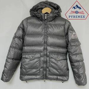 Pyrenexpire neck sNOSTALGIC down jacket lady's down gray 34 XXS S M