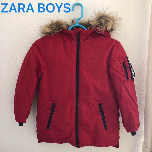 【値下げ】ZARA BOYS ジャケット サイズ:7 122cm 赤 レッド 120cm相当