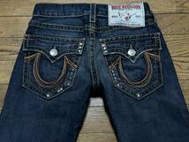 ※TRUE RELIGION トゥルーレリジョン RAINBOW JOEY レインボー デニムパンツ 濃いめインディゴ 米国製 28 　 BJBD.A_画像3