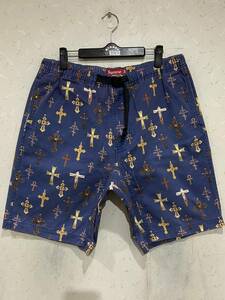 ※Supreme シュプリーム Crosses Belted Short ハーフ ショート パンツ ネイビー 34 　　　　　　 BJBD.A