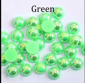  green AB half lamp pearl 12. dress deco rhythmic sports gymnastics ball-room dancing ballet baton twirling figure skating. costume . deco 