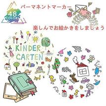 ◆送料無料 Shuttle Art 油性マーカー カラーペン マーカーセット アートマーカー 細字 48色 速乾 耐水 子供用 塗り絵 マークチェック_画像5