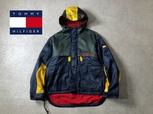 90年代●TOMMY HILFIGER●SPORT GEAR TECH フード ブルゾン ジャケット●トミーヒルフィガー●ヴィンテージ