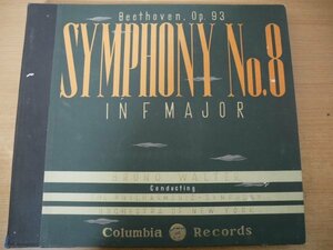 W2-056＜SP盤/6枚組＞「ベートーヴェン:交響曲第8番 OP.93」ワルター/ニューヨーク・フィルハーモニック