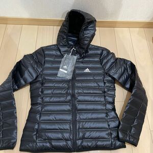  free shipping unused adidas Adidas down jacket size OT black down 80% feather 20% DKQ92 lady's 