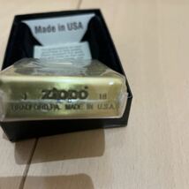 送料無料　新品未使用　ZIPPO　ゴジラ６５周年記念限定オイルライター　ゴジラ　モスラ　両面加工　ゴールド_画像4