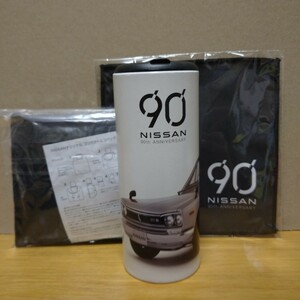 NISSAN 90th マイクロファイバー エコバッグ ティッシュ 日産 90周年 グッズ コレクション 非売品 ノベルティ 限定 bag limited collection