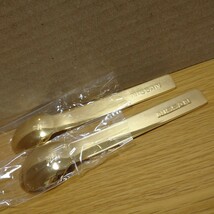 NISSAN stainless ステンレス スプーン セット グッズ コレクション 金色 日産 ロゴ 非売品 ノベルティ 限定 spoon collection GOLD ①_画像1