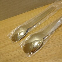 NISSAN stainless ステンレス スプーン セット グッズ コレクション 金色 日産 ロゴ 非売品 ノベルティ 限定 spoon collection GOLD ①_画像4