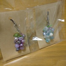 handmade grape ストラップ ハンドメイド 手作り ぶどう ブドウ 葡萄 マスコット オーナメント 飾り フルーツ プレゼント ornament ⑩_画像9