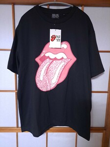 新品 未使用 ローリングストーンズ　３L　２XL 半袖Tシャツ 大きめ メンズ ルームシュア パジャマ 送料無料即決 Aら　