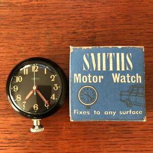 英国Smiths カーウォッチ　ブラック　マグネットウォッチ　モーターウォッチ　懐中時計　スミス　BMC MINI Austin Morris Riley Wolseley