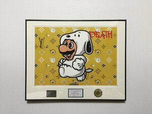 DEATH NYC 額付き 世界限定100枚 アートポスター SNOOPY スヌーピー スーパーマリオブラザーズ Super Mario Bros 可愛い 現代アート